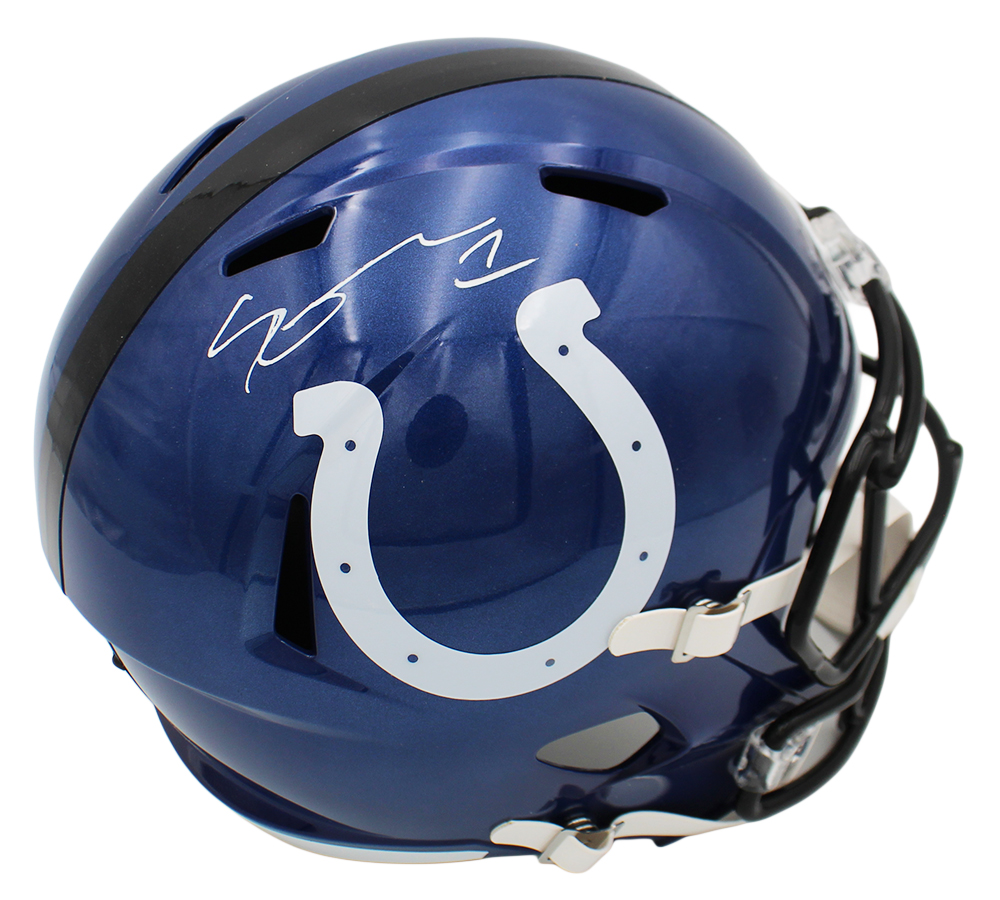 Sauce Gardner Signed Indianapolis Colts Speed Full Size Rivalries NFL Helmet - Radtke Authenticated