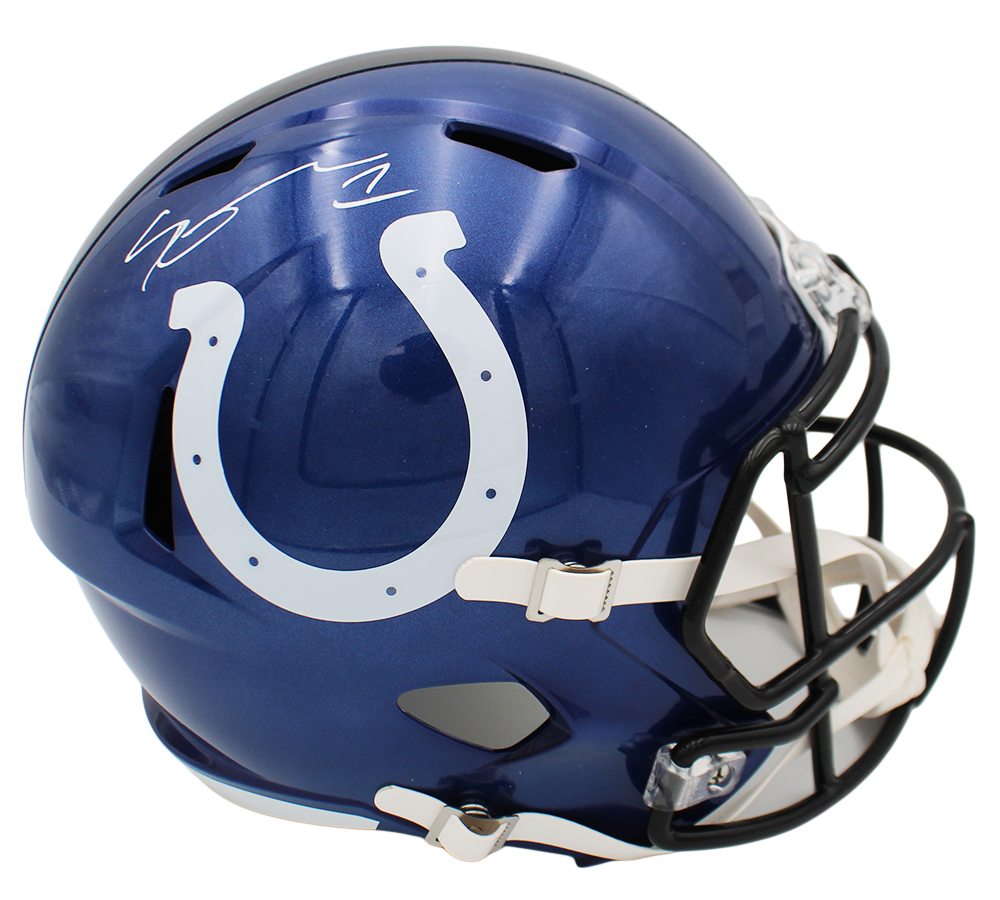 Sauce Gardner Signed Indianapolis Colts Speed Full Size Rivalries NFL Helmet - Radtke Authenticated - Image 2