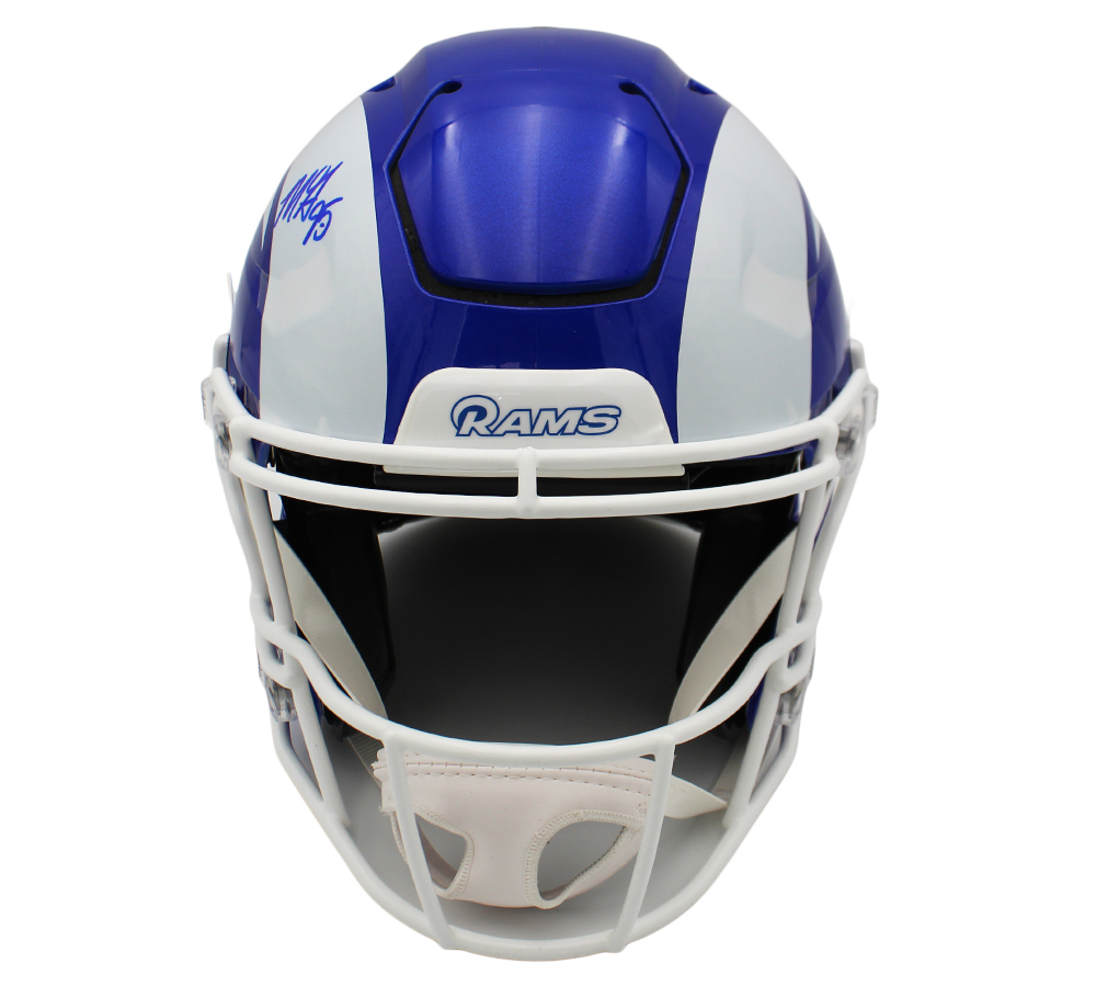 Myles Garrett Signed Los Angeles Rams SpeedFlex Authentic Alternate 2026 NFL Helmet - Radtke Sports Authenticated - Image 3