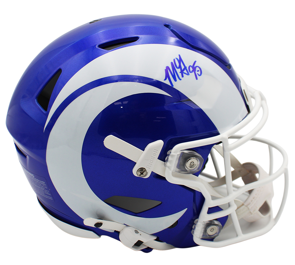Myles Garrett Signed Los Angeles Rams SpeedFlex Authentic Alternate 2026 NFL Helmet - Radtke Sports Authenticated - Image 2