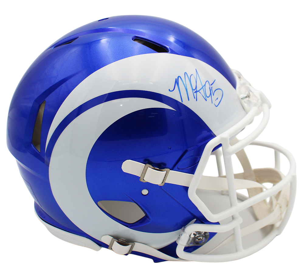 Myles Garrett Signed Los Angeles Rams Speed Authentic Alternate 2026 NFL Helmet - Radtke Sports Authenticated