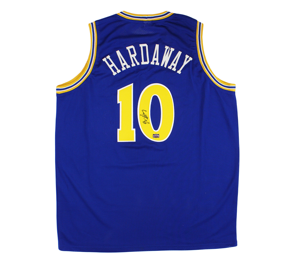 Tim Hardaway Sr. Signed Golden State Custom Blue Jersey - Radtke Sports Authenticated