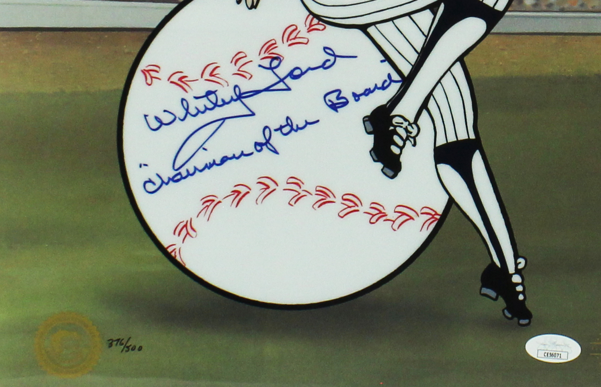 Whitey Ford Signed New York Yankees Unframed 16x20 Betty Boop MLB Photo with "Chairman of the Board" Inscription - Image 2