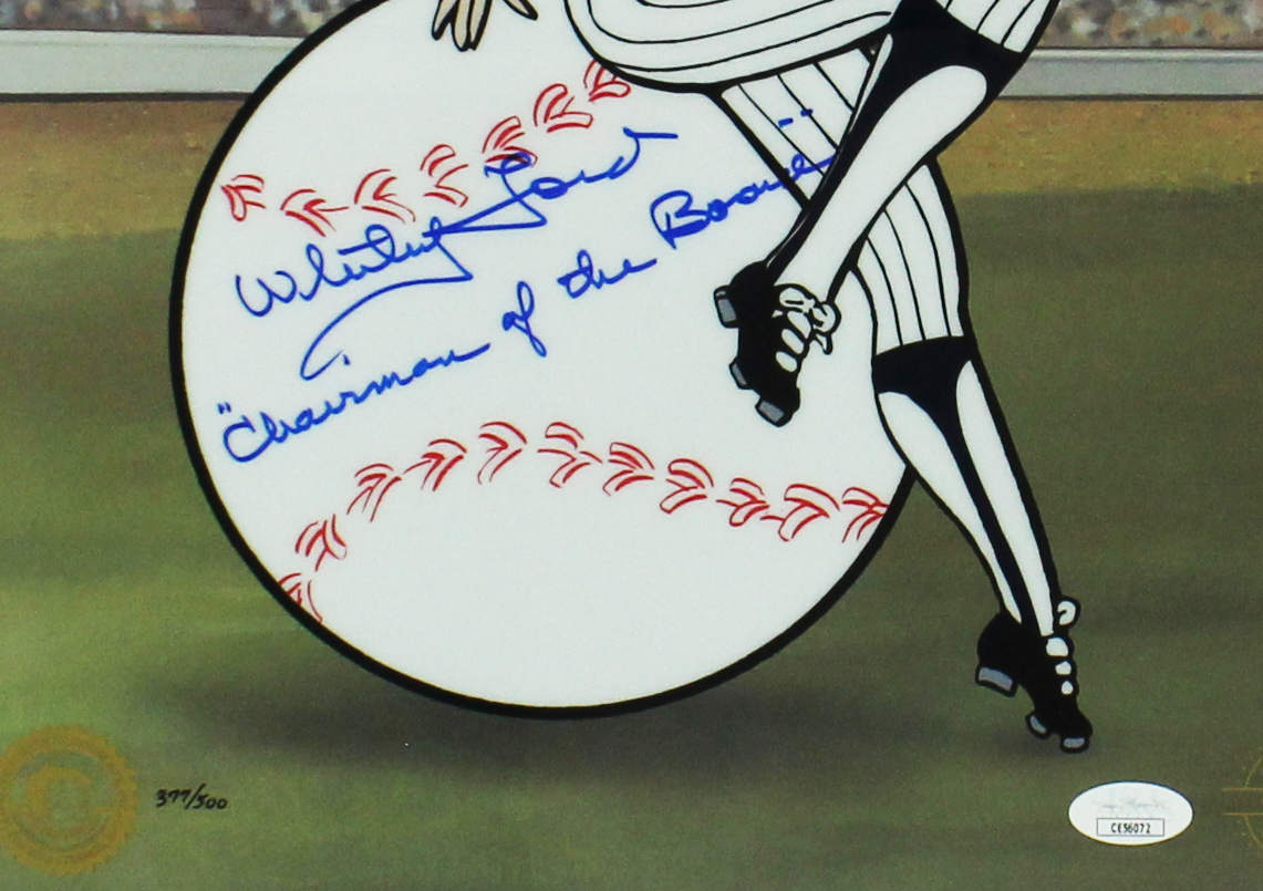 Whitey Ford Signed New York Yankees Unframed 16x20 Betty Boop MLB Photo Limited Edition 377/500 with "Chairman of the Board" Inscription - Image 2
