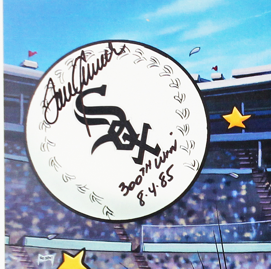 Tom Seaver Signed Chicago White Sox Unframed 11x14 Popeye MLB Photo with "300th Win 8.4.85" Inscription - Image 2