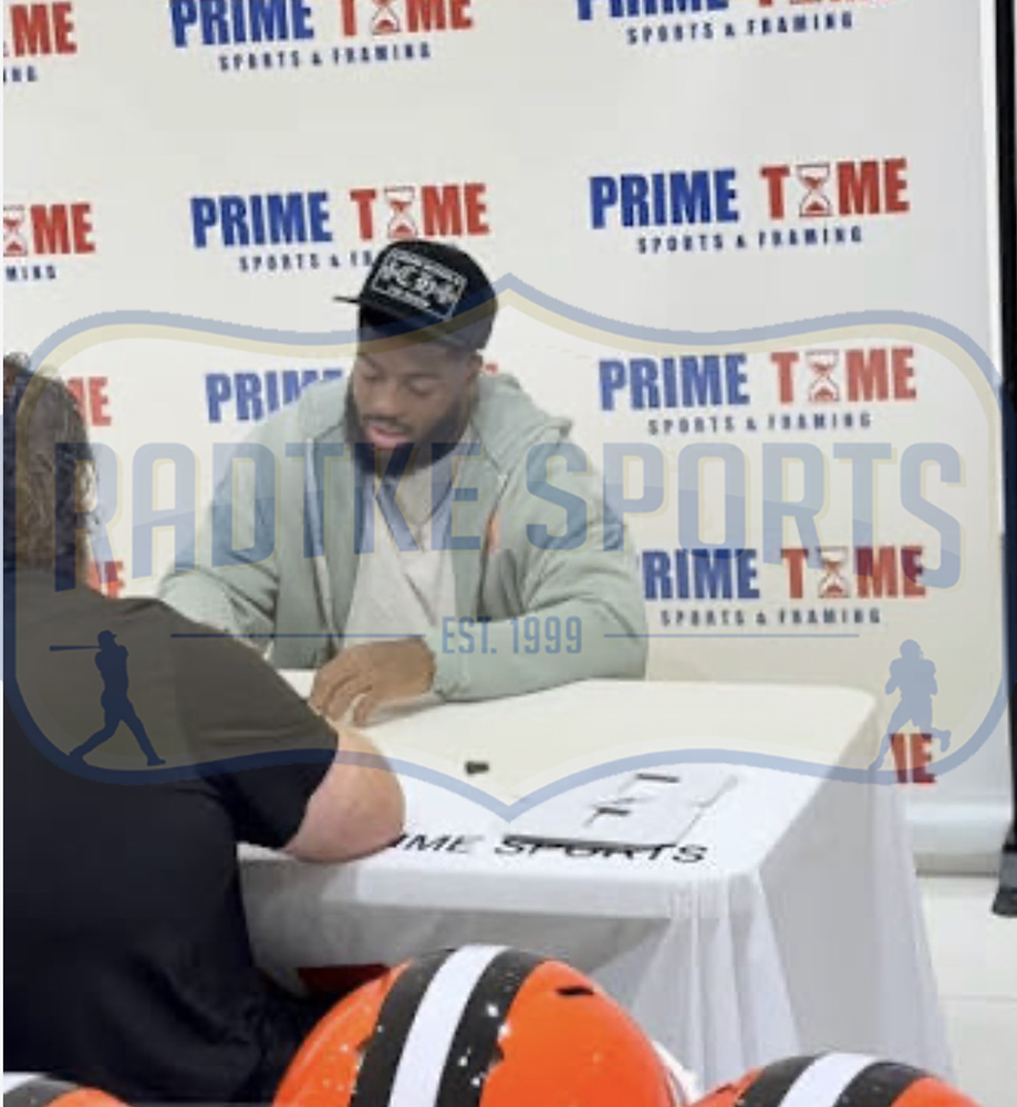 Jared Verse Signed Cleveland Browns Speed Full Size Lunar NFL Helmet - Radtke Sports Authenticated - Image 2