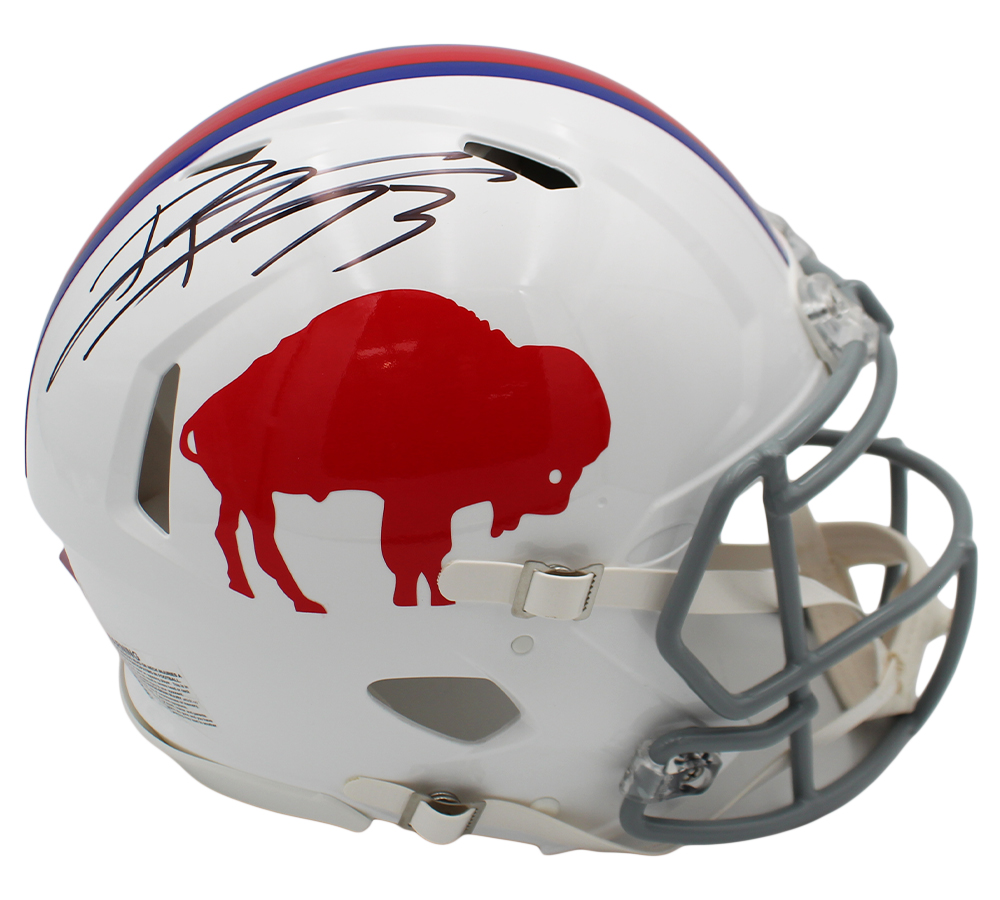 Dion Dawkins Signed Buffalo Bills Speed Authentic Throwback 1965-1973 NFL Helmet - JSA Authenticated - Image 2