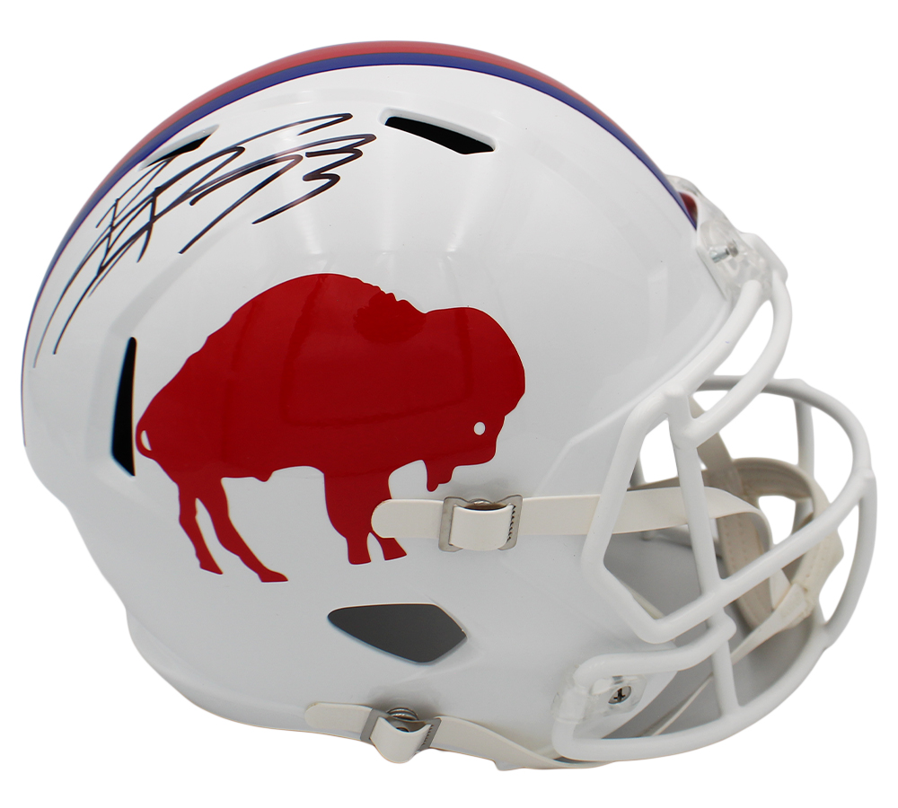 Dion Dawkins Signed Buffalo Bills Speed Full Size Throwback 1965-1973 NFL Helmet - JSA Authenticated - Image 2