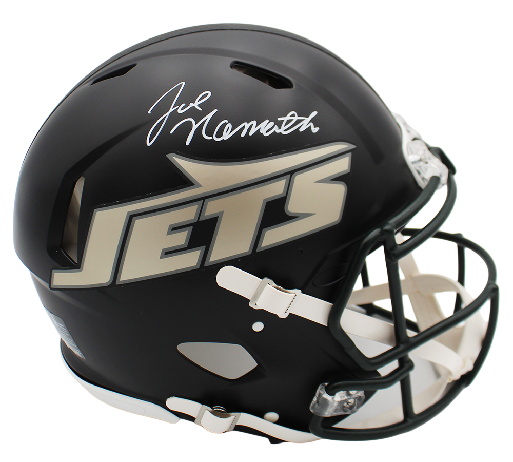 Joe Namath Signed New York Jets Speed Authentic Rivalries NFL Helmet - Beckett Authenticated