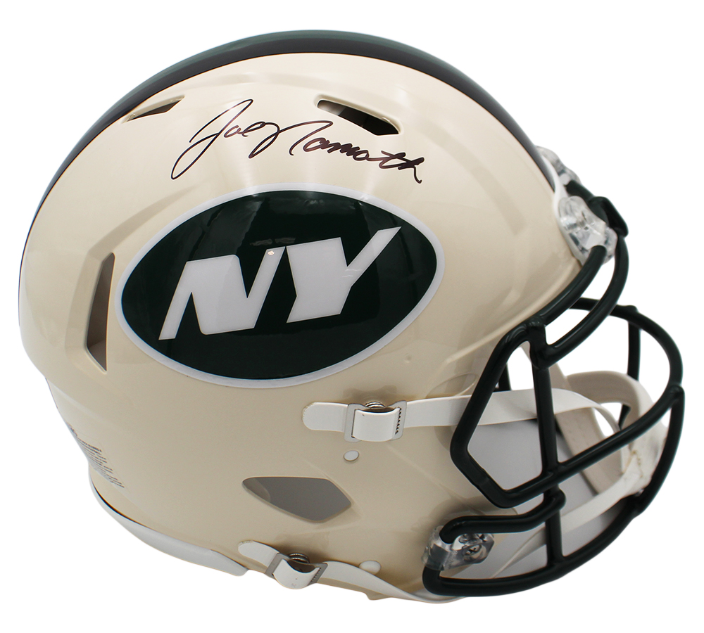 Joe Namath Signed New York Jets Speed Authentic Retro NFL Helmet - Beckett Authenticated - Image 2